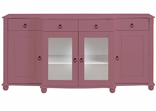 Aprodz Soild Wood Teresina Sideboard Storage Cabinet with Drawer for Living Room | Opera Evening Finish