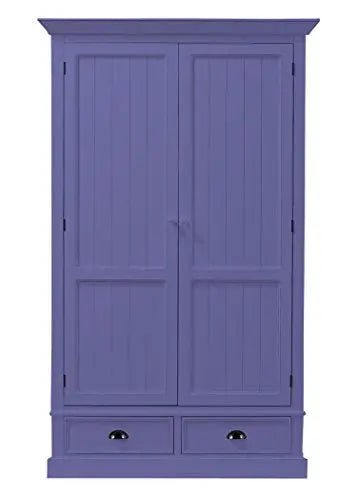 Mango Wood Multipurpose Storage Warsaw Wardrobe for Living Room | 2-Door and 2 Drawer