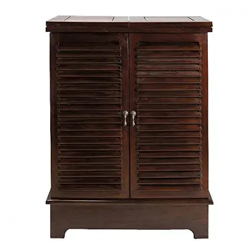 Translation missing: en.APRODZ Sheesham Wood Wine Storage Cross Stylish Bar Cabinet for Living Room 