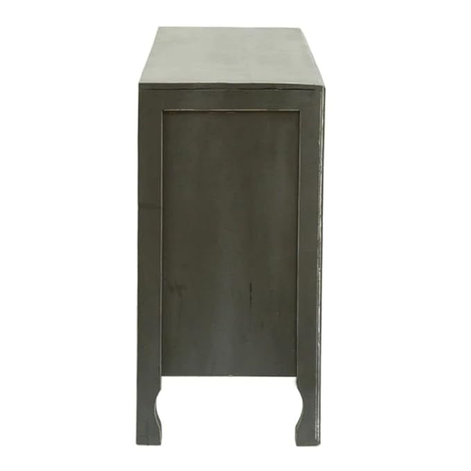 Cabinet for Storage Wooden Furniture | Sideboard Cabinet Living Room | Crockery Cabinet Furniture | Living Room Solid Mango Wood (Grey)
