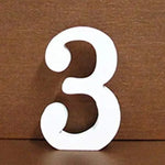 White Wooden Numbers Wood Letter Standing Table Number Craft Ornaments DIY Wedding Party Décor (3) 