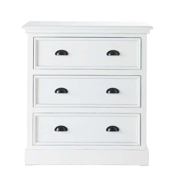 Translation missing: en.APRODZ Mango Wood Marceio Chest of 3 Drawers Storage Cabinet for Living Room | Wooden Sideboard | White Finish