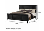 Solid Wood Without Storage Bed Elmore for Bedroom Stylish 