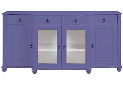 Mango Wood Rosario Sideboard Storage Cabinet for Living Room | Wooden Cabinet for Home | Mossy Garden Finish 