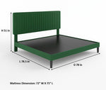 Upholstered Platform Bed with Adjustable Headboard, Leg Wood Black + Black Fabric 