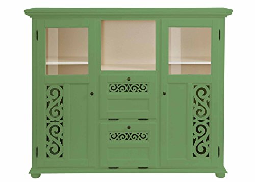 APRODZ Soild Wood Fora Sideboard Storage Cabinet for Living Room | Siberian IRIS Finish