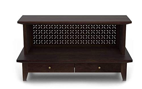 Translation missing: en.Wooden Pooja Temple – Solid Wood Floor-Mount, Polished Finish, 88.9 x 35.6 x 45.7 