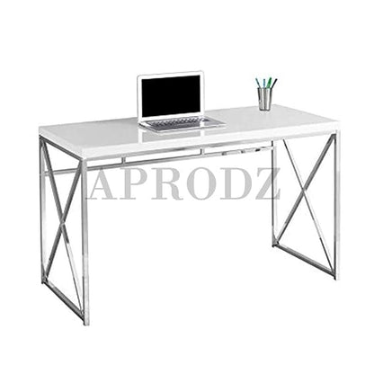 Mango Wood Wolfeng Study Desk Table for Home and Office | White Finish 