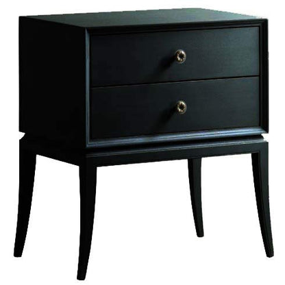 Lajas Mango Wood Bedside Table with Two Drawer 