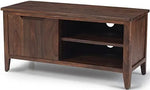 solid Wood Bruno TV Unit with 1 Door & Shelf Storage Entertainment Unit Center Console TV Table for Living Room Furniture (Brown) 