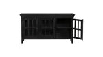 Solid Mango Wood TV Stand with 3 Doors – Living Room Cabinet Unit 