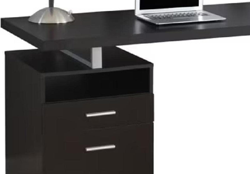 Solid Wood Abanda Study Desk Table for Home and Office Black Finish 