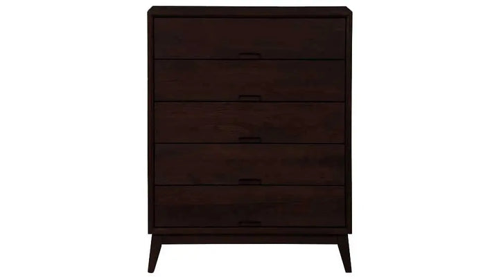 Translation missing: en.Mango Wood Storage Cabinet Cruz Chest of 5 Drawers Furniture for Living Room | Brown 