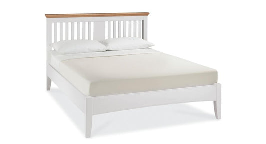 APRODZ Solid Wood Without Storage King Size Parma Bed for Bedroom Stylish | White & Brown Finish