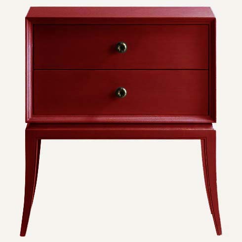 Lajas Mango Wood Bedside Table with Two Drawer