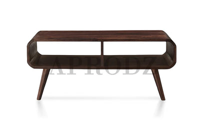 Rectangular Coffee Table with Storage | Stylish Center Table in Provincial Teak Finish for Living Room and Home Décor