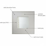 Mango Wood Azubu Wall Decorative Mirror Frame| Wooden Mirror | White Finish 