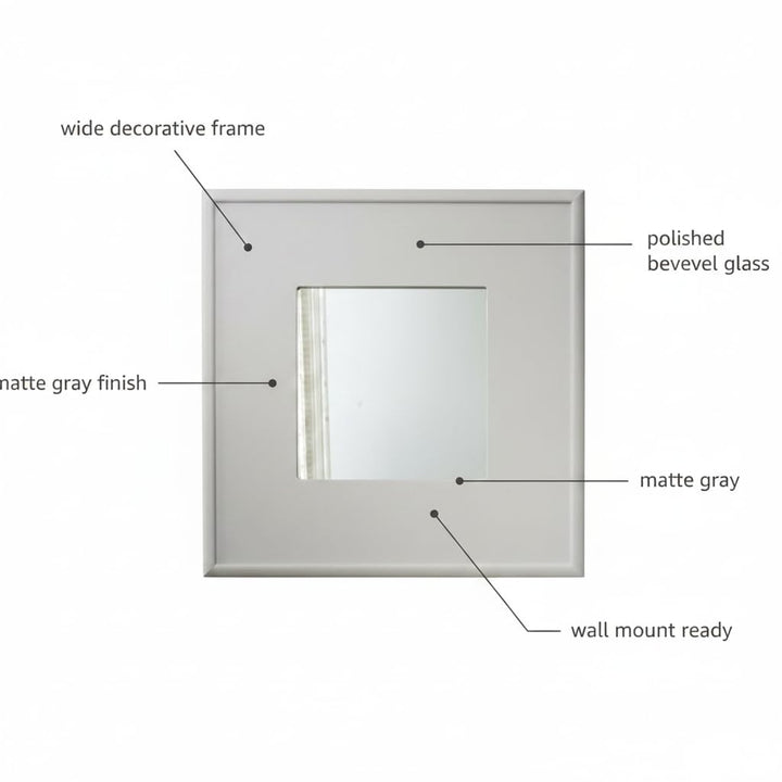 Translation missing: en.Mango Wood Azubu Wall Decorative Mirror Frame| Wooden Mirror | White Finish 