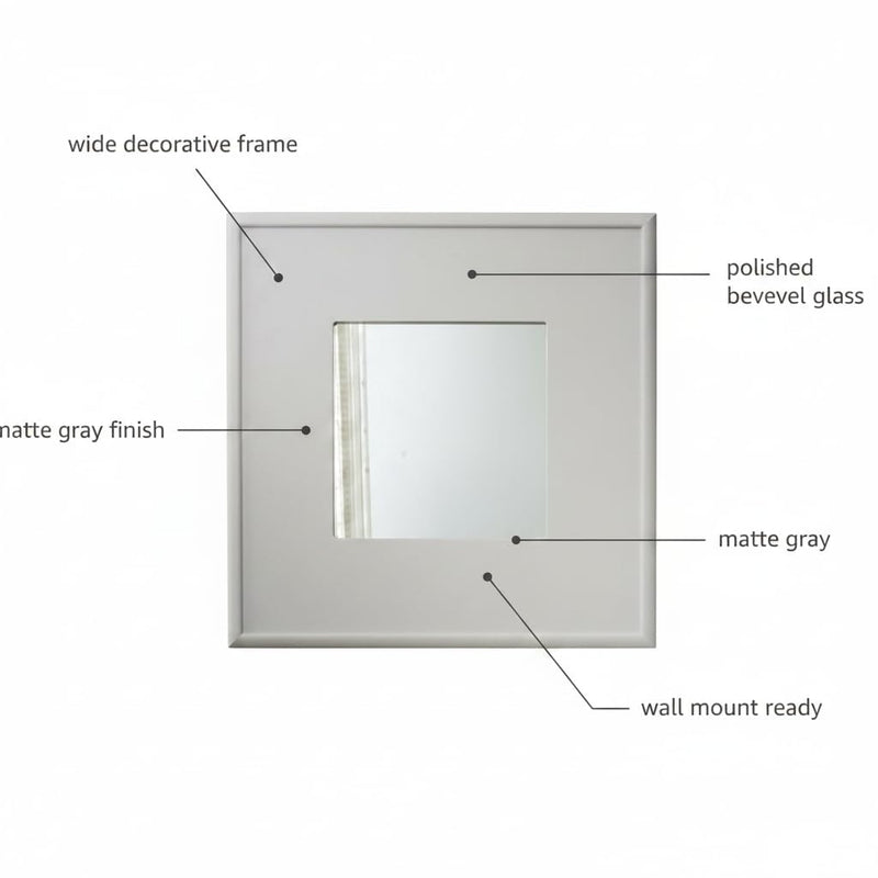 Mango Wood Azubu Wall Decorative Mirror Frame| Wooden Mirror | White Finish 