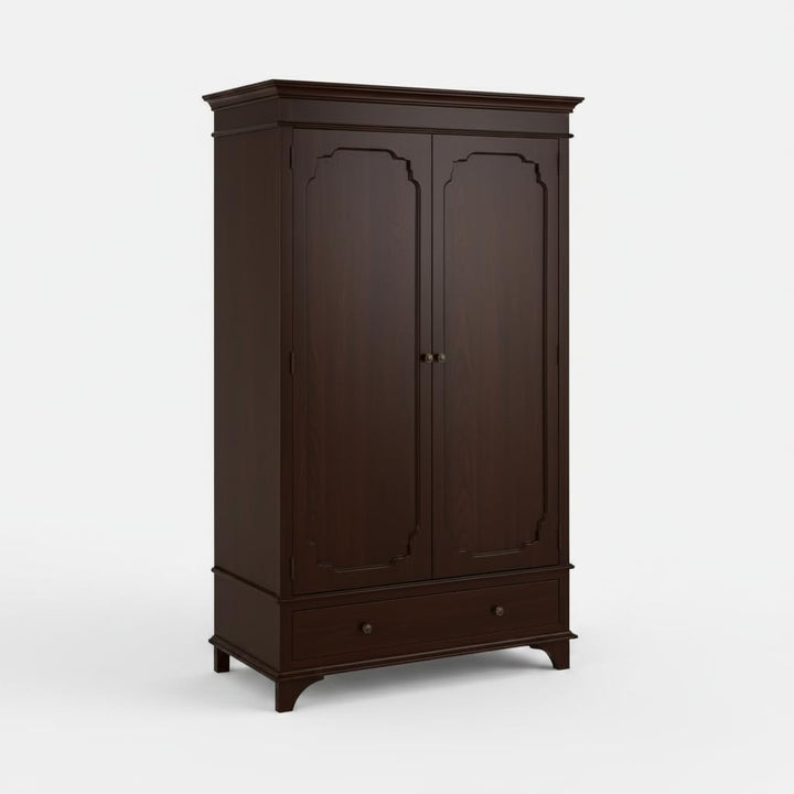 Translation missing: en.Mango Wood Wardrobe for Bedroom 2-Door Modular Wooden Almirah for Storage/Space Saving with 1-Drawer/Storage Organizer Rack Clothes Cupboard for Bedroom 