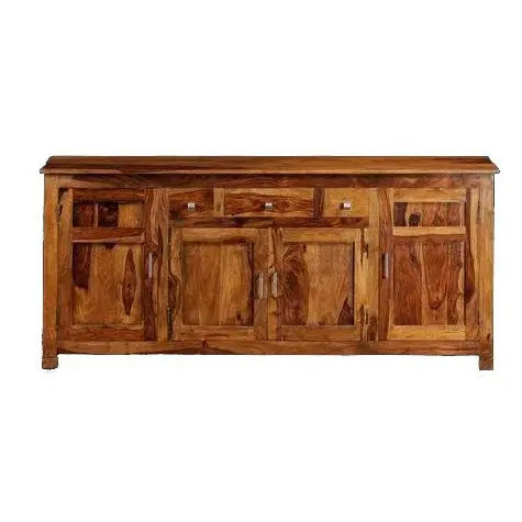 Translation missing: en.APRODZ Solid Sheesham Wood Zolote Storage Side Board Cabinet for Living Room | with 4 Drawers and 4 Door | Honey Finish
