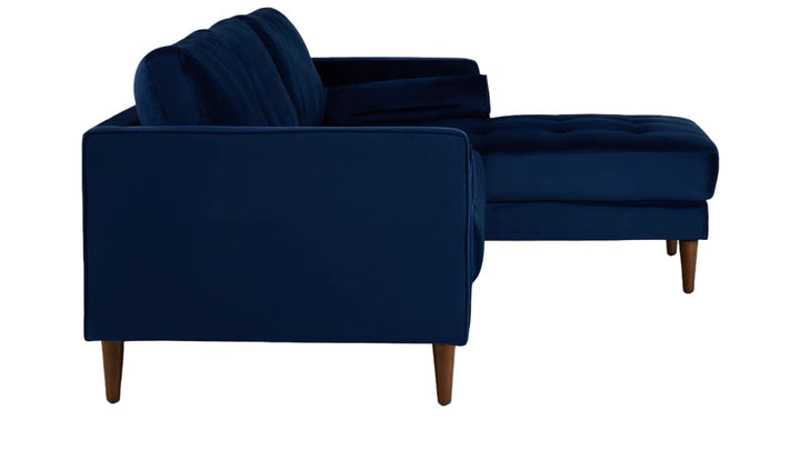 Translation missing: en.MidCen Wooden 3 Seater Sofa Set with High-Density Comfortable Foam for Home &amp; Living Room (Upholstered- Dark Green Velvet Fabric) 