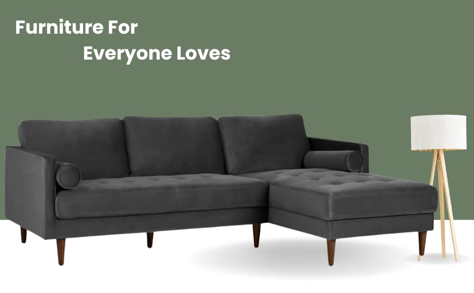 MidCen Wooden 3 Seater Sofa Set with High-Density Comfortable Foam for Home & Living Room (Upholstered- Dark Green Velvet Fabric) 