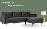MidCen Wooden 3 Seater Sofa Set with High-Density Comfortable Foam for Home & Living Room (Upholstered- Dark Green Velvet Fabric) 