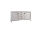 APRODZ Mango Wood Kosiv Sideboard Storage Cabinet for Living Room | Wooden Cabinet for Kitchen | White Finish