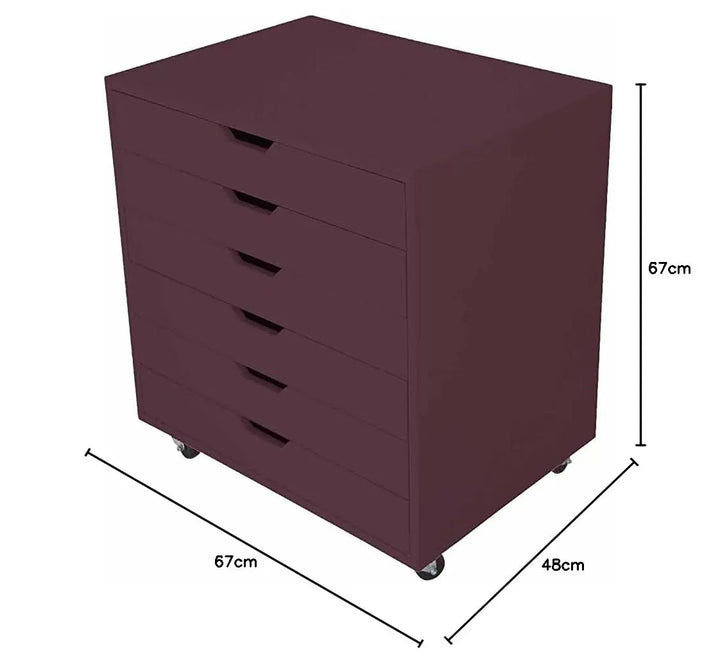 Translation missing: en.APRODZ Mango Wood Sideboard Storage Dresser Cabinet Bhesar Chest of 6 Drawer On Castors for Living Room | Velvet Queen