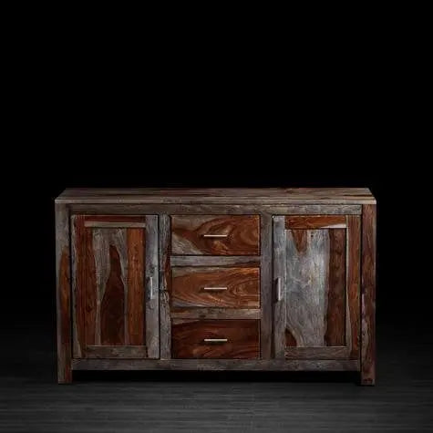 Translation missing: en.APRODZ Solid Sheesham Wood Polohy Storage Side Board Cabinet with Drawers for Living Room | Brown