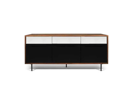 Translation missing: en.Aprodz Solid Wood Colardo Side Board Storage Cabinet for Living Room | Black Finish