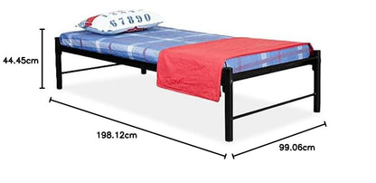 APRODZ Iron Queen Size Bed For Bedroom Metal Bed In Black Color, Painted