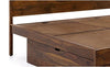 Sheessham Wood Bed with Storage for Bedroom | Dark Teak Finish