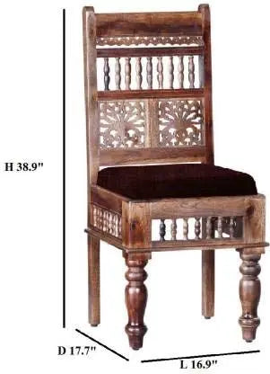 Translation missing: en.Sheesham Wood Norcross 6 Seater Dining Table Set for Home | Dining Furniture | Brown Finish 