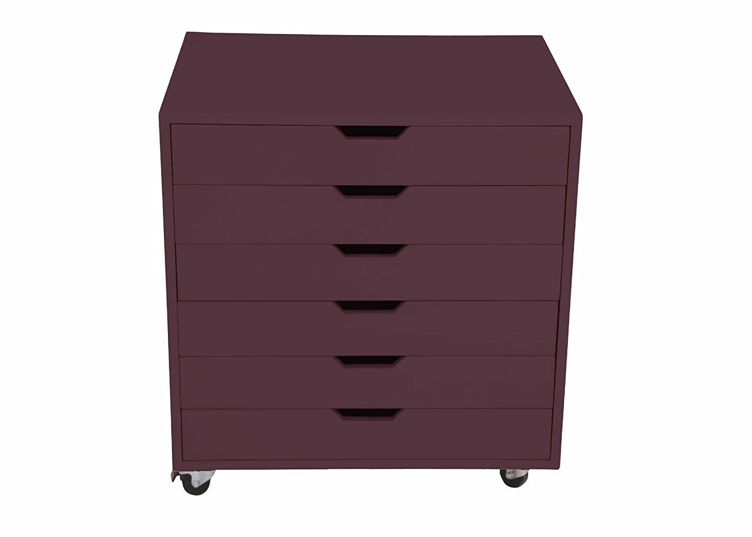 APRODZ Mango Wood Sideboard Storage Dresser Cabinet Bhesar Chest of 6 Drawer On Castors for Living Room | Velvet Queen