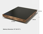 Cowen Floating Bed Frame with LED Lights Metal Slats Underbed Storage Space No Box Spring 