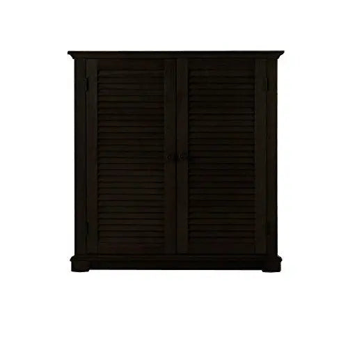 Mango Wood Sideboard Storage Black Valer Shoe Rack Cabinet for Living Room | 2 Door Shoe Organizer 