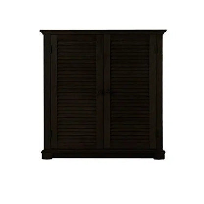 Mango Wood Sideboard Storage Black Valer Shoe Rack Cabinet for Living Room | 2 Door Shoe Organizer 