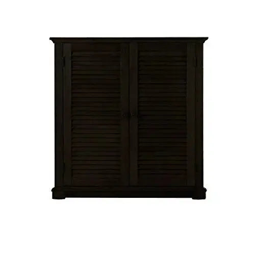 Mango Wood Sideboard Storage Black Valer Shoe Rack Cabinet for Living Room | 2 Door Shoe Organizer 