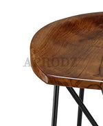 Bar Stool for Home bar, Counter Stool Chair Modern, Shop Industrial Stool with footrest, Black Metal and Wood, Set of 2 