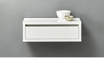 Mango Wood Minimal Wall Mounted Storage Wall Shelf for Living Room | Floating Wall Shelves | Grey 