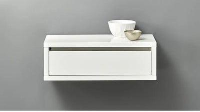 Mango Wood Minimal Wall Mounted Storage Wall Shelf for Living Room | Floating Wall