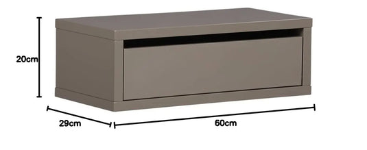 Translation missing: en.Aprodz Mango Wood Minimal Wall Mounted Storage Wall Shelf for Living Room | Floating Wall Shelves | Grey
