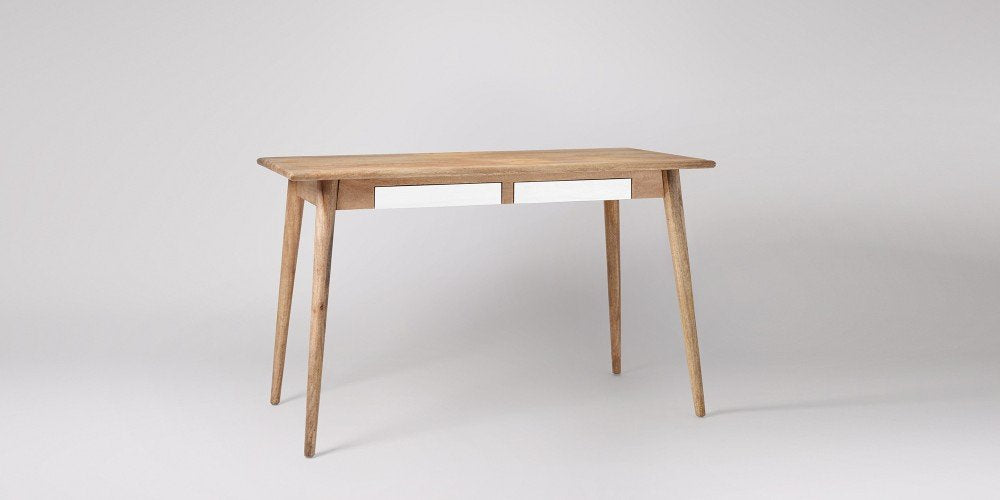 Mango Wood Yantis Office Desk Study Table with Drawer for Living Room 