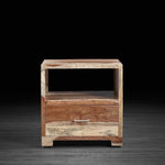 Solid Wood Mary Bedside Storage Table for Living Room 