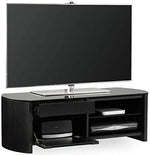 Mango Wood Lulus TV Unit with Shelf Storage Entertainment Unit Center Console TV Table for Living Room Furniture (Black Finish) 