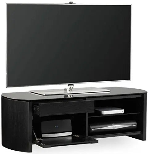 Translation missing: en.Mango Wood Lulus TV Unit with Shelf Storage Entertainment Unit Center Console TV Table for Living Room Furniture (Black Finish) 