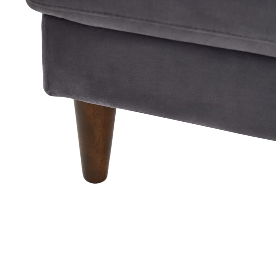 MidCen Wooden 3 Seater Sofa Set with High-Density Comfortable Foam for Home & Living Room (Upholstered- Dark Green Velvet Fabric) 