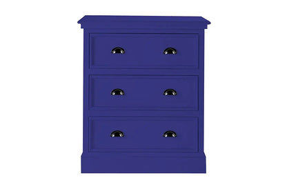 Mango Wood Marceio Chest of 3 Drawers Storage Cabinet for Living Room | Wooden Sideboard | White Finish 